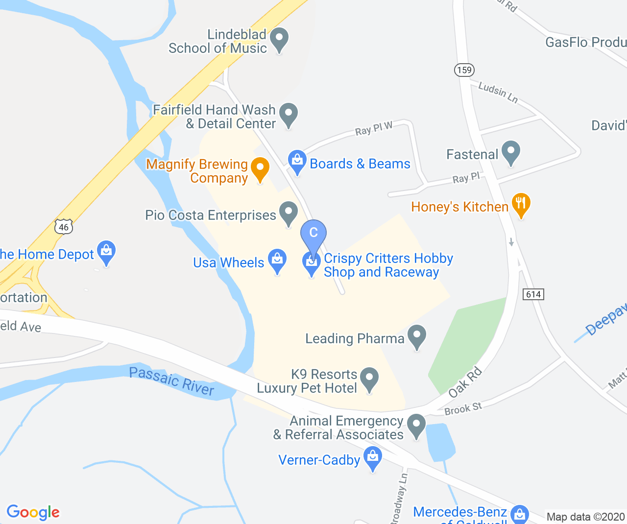 Company location map of Van Express Moving
